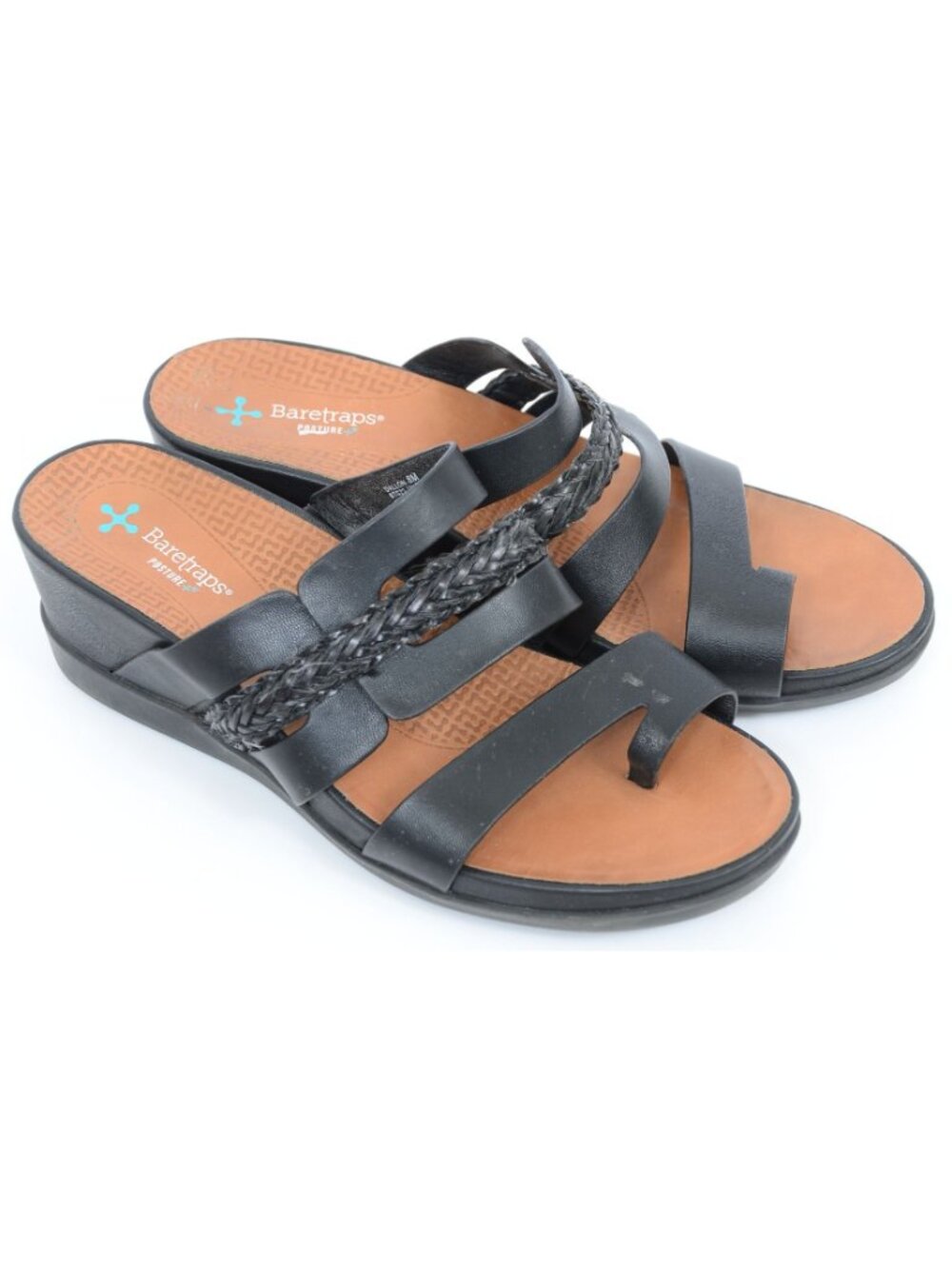 Baretraps Posture Dallon Women's 8 Toe-Ring Woven Strap Wedge Slip-on Sandal - Picture 4 of 9
